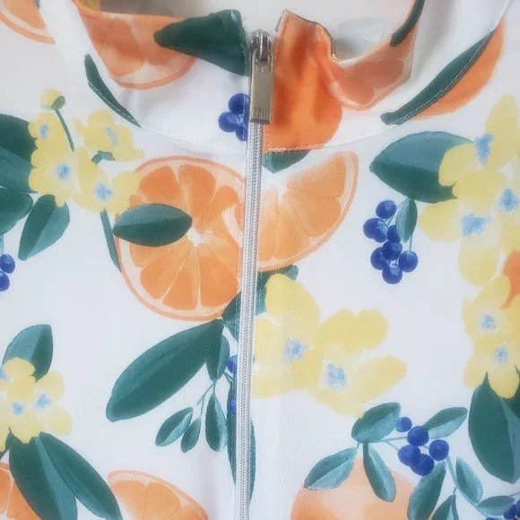 TAIL Women's Fun in the Sun Happy Long Sleeve 3/4 Zip - Orange Crush - XXL - Picture 6 of 13